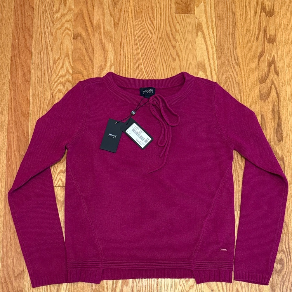 Armani Jeans Magenta Knit Sweater